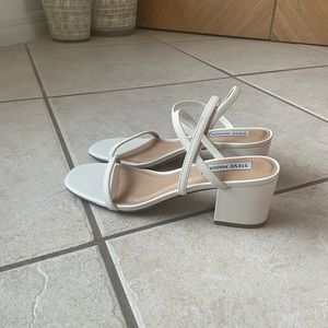 Steve Madden white heels